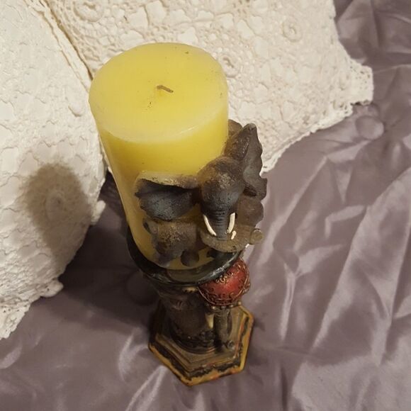 Single candle holder with candle - Picture 5 of 5